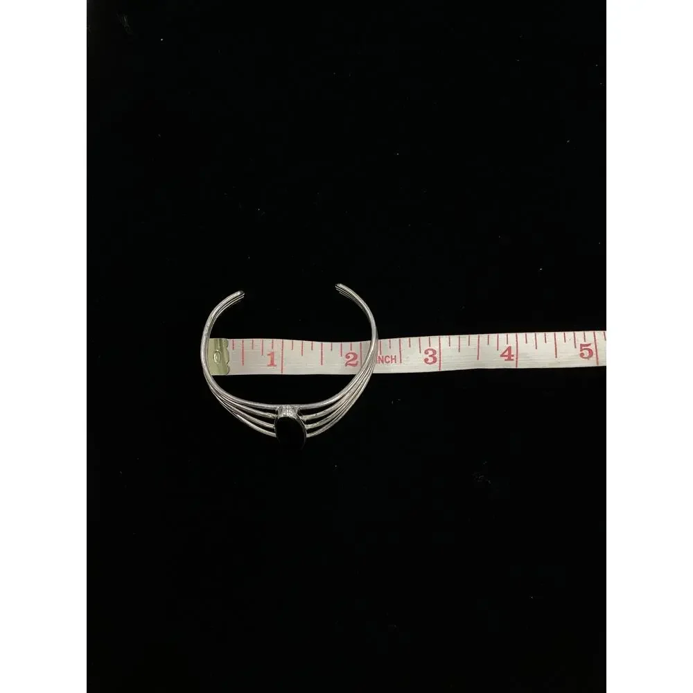 Onyx Sterling Silver Cuff Bracelet
